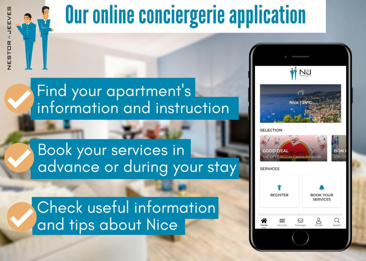 Nestor&Jeeves - Debussy Terrasse - Central - By Shopping Area Leilighet Nice Eksteriør bilde